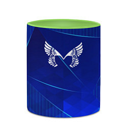 Кружка 3D Placebo blue poly, цвет: 3D-белый + светло-зеленый — фото 2