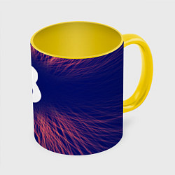 Кружка 3D Beastars red energy, цвет: 3D-белый + желтый