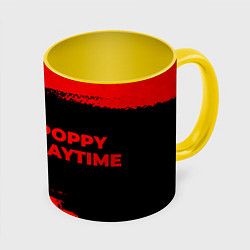 Кружка 3D Poppy Playtime - red gradient по-горизонтали, цвет: 3D-белый + желтый