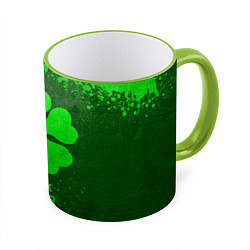 Кружка 3D Black Clover - green gradient, цвет: 3D-светло-зеленый кант