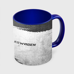 Кружка 3D Volkswagen - white gradient по-горизонтали, цвет: 3D-белый + синий