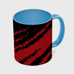 Кружка 3D The color is red and black, цвет: 3D-белый + небесно-голубой