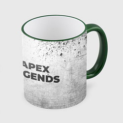 Кружка 3D Apex Legends - white gradient по-горизонтали, цвет: 3D-зеленый кант