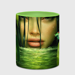 Кружка 3D Девушка tropic, цвет: 3D-белый + светло-зеленый — фото 2