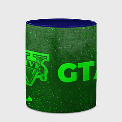 Кружка 3D GTA - green gradient по-горизонтали, цвет: 3D-белый + синий — фото 2