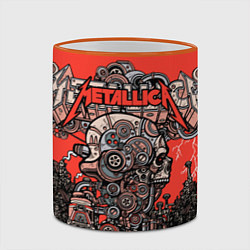 Кружка 3D Metallica - iron skeleton, цвет: 3D-оранжевый кант — фото 2