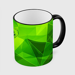Кружка 3D Poppy Playtime green poly, цвет: 3D-черный кант