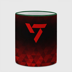 Кружка 3D Seventeen red poly, цвет: 3D-зеленый кант — фото 2