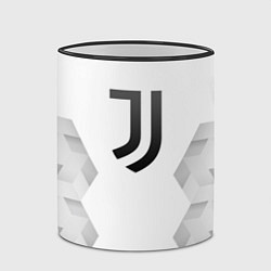 Кружка 3D Juventus white poly, цвет: 3D-черный кант — фото 2