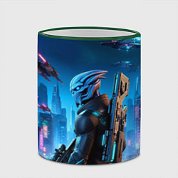 Кружка 3D Mass Effect - neon glow fantastic, цвет: 3D-зеленый кант — фото 2