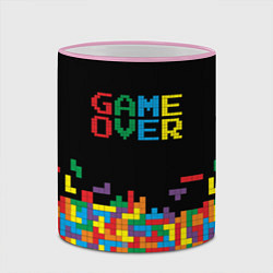 Кружка 3D Game over, цвет: 3D-розовый кант — фото 2