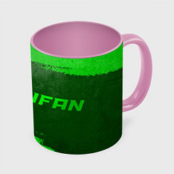 Кружка 3D Lifan - green gradient по-горизонтали, цвет: 3D-белый + розовый