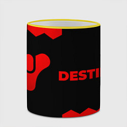 Кружка 3D Destiny - red gradient по-горизонтали, цвет: 3D-желтый кант — фото 2