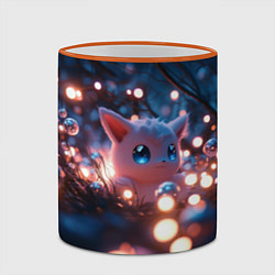 Кружка 3D Белый пушистый покемон, цвет: 3D-оранжевый кант — фото 2