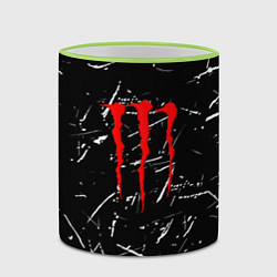 Кружка 3D Monster обрывки красок, цвет: 3D-светло-зеленый кант — фото 2