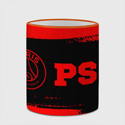 Кружка 3D PSG - red gradient по-горизонтали, цвет: 3D-оранжевый кант — фото 2