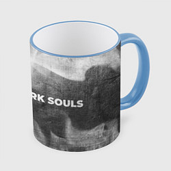 Кружка 3D Dark Souls - grey gradient по-горизонтали, цвет: 3D-небесно-голубой кант