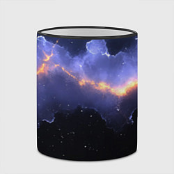 Кружка 3D Молния в фиолетовом небе текстура, цвет: 3D-черный кант — фото 2