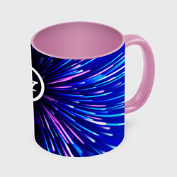Кружка 3D Foo Fighters neon energy, цвет: 3D-белый + розовый