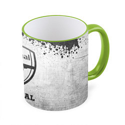 Кружка 3D Arsenal - white gradient, цвет: 3D-светло-зеленый кант