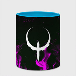 Кружка 3D Quake fire neon, цвет: 3D-белый + небесно-голубой — фото 2