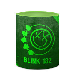 Кружка 3D Blink 182 - green gradient, цвет: 3D-белый + светло-зеленый — фото 2