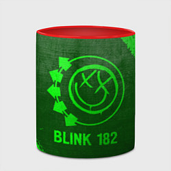 Кружка 3D Blink 182 - green gradient, цвет: 3D-белый + красный — фото 2