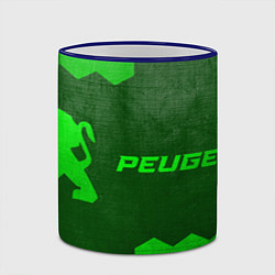 Кружка 3D Peugeot - green gradient по-горизонтали, цвет: 3D-синий кант — фото 2