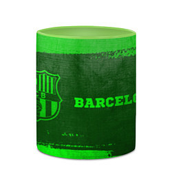 Кружка 3D Barcelona - green gradient по-горизонтали, цвет: 3D-белый + светло-зеленый — фото 2