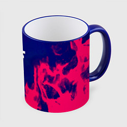 Кружка 3D Sally face neon flame, цвет: 3D-синий кант