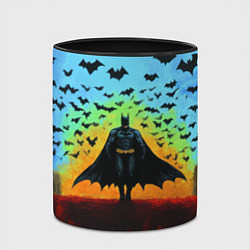 Кружка 3D Бэтмен и летучие мыши, цвет: 3D-белый + черный — фото 2