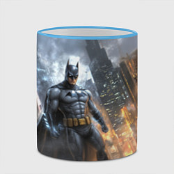 Кружка 3D Бэтмен - старый стиль, цвет: 3D-небесно-голубой кант — фото 2