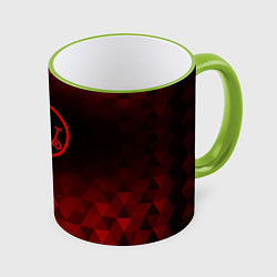 Кружка 3D Nirvana red poly, цвет: 3D-светло-зеленый кант