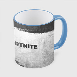 Кружка 3D Fortnite - white gradient по-горизонтали, цвет: 3D-небесно-голубой кант