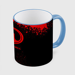 Кружка 3D Great Wall - red gradient, цвет: 3D-небесно-голубой кант