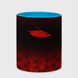 Кружка 3D Papa Roach red poly, цвет: 3D-белый + небесно-голубой — фото 2