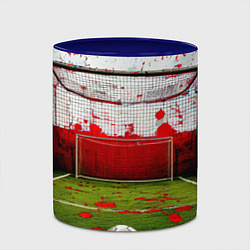 Кружка 3D Мини-футбол, цвет: 3D-белый + синий — фото 2