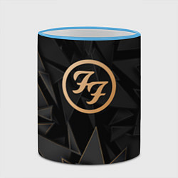 Кружка 3D Foo Fighters golden poly, цвет: 3D-небесно-голубой кант — фото 2