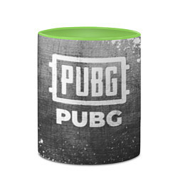 Кружка 3D PUBG - grey gradient, цвет: 3D-белый + светло-зеленый — фото 2