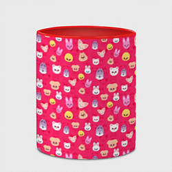 Кружка 3D Skzoo pattern pink, цвет: 3D-белый + красный — фото 2