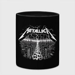 Кружка 3D Metallica - lightnings in metropolis, цвет: 3D-белый + черный — фото 2