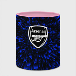 Кружка 3D Arsenal blue energy, цвет: 3D-белый + розовый — фото 2
