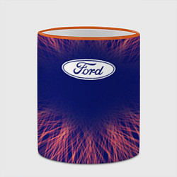 Кружка 3D Ford red energy, цвет: 3D-оранжевый кант — фото 2