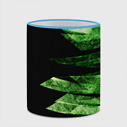 Кружка 3D Color green black, цвет: 3D-небесно-голубой кант — фото 2