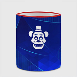 Кружка 3D FNAF blue poly, цвет: 3D-красный кант — фото 2