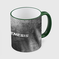 Кружка 3D Genesis - grey gradient по-горизонтали, цвет: 3D-зеленый кант