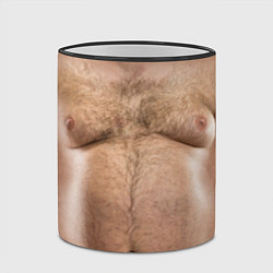 Кружка 3D Волосатое тело толстяка, цвет: 3D-черный кант — фото 2