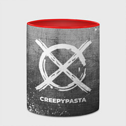 Кружка 3D CreepyPasta - grey gradient, цвет: 3D-белый + красный — фото 2