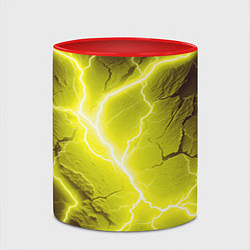 Кружка 3D Color yellow black, цвет: 3D-белый + красный — фото 2