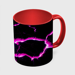Кружка 3D Color pink black, цвет: 3D-белый + красный